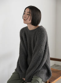 フェザーバックスリットオーバーニット