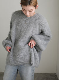 フェザーバックスリットオーバーニット