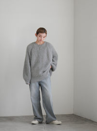 フェザーバックスリットオーバーニット