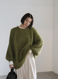 フェザーバックスリットオーバーニット