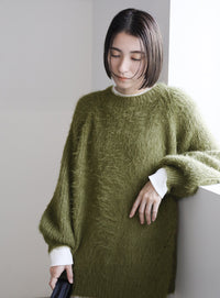 フェザーバックスリットオーバーニット