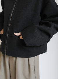 スリーブタックショートジャケット