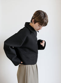 スリーブタックショートジャケット