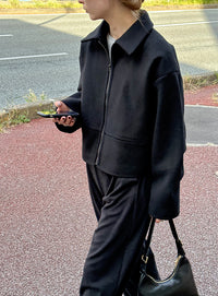 スリーブタックショートジャケット