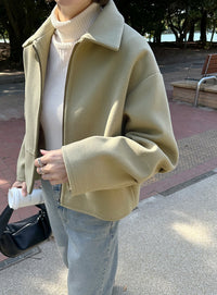 スリーブタックショートジャケット