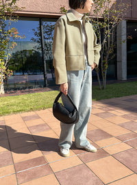 スリーブタックショートジャケット