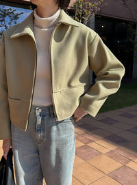 スリーブタックショートジャケット