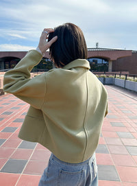 スリーブタックショートジャケット