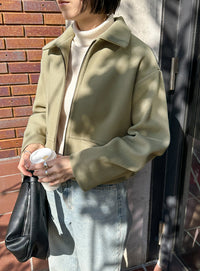 スリーブタックショートジャケット