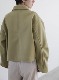 スリーブタックショートジャケット