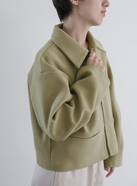 スリーブタックショートジャケット