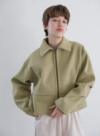 スリーブタックショートジャケット