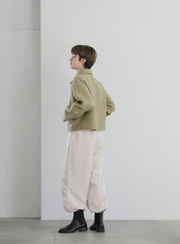 スリーブタックショートジャケット