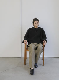 襟付きオーバーニット