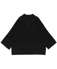 襟付きオーバーニット