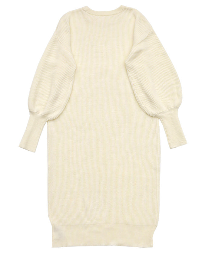 ボリュームスリーブロングニットワンピース – SELECT MOCA