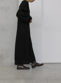 ボリュームスリーブロングニットワンピース【SALE】