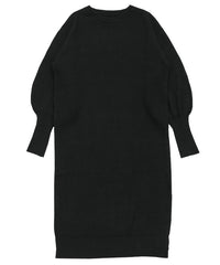 ボリュームスリーブロングニットワンピース【SALE】