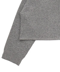 メランジリブニットショートカーディガン