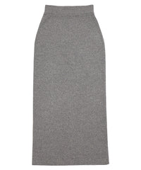 メランジリブニットロングスカート