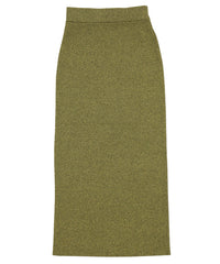 メランジリブニットロングスカート