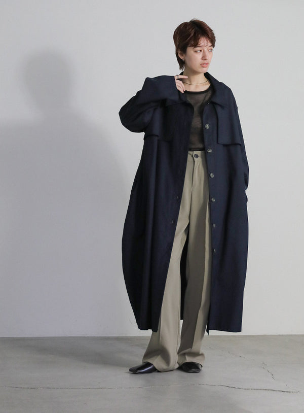 ステンカラーコクーンコート【SALE】