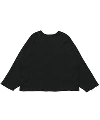 キーネックワッフルトップス