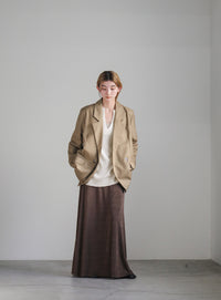 キーネックワッフルトップス