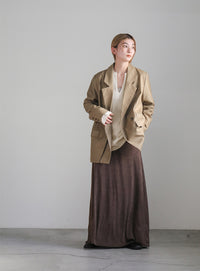 キーネックワッフルトップス