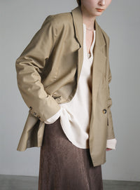 キーネックワッフルトップス