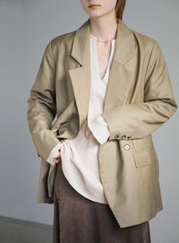 キーネックワッフルトップス