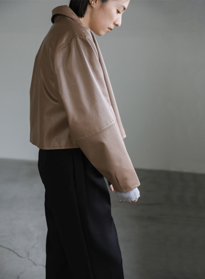 フェイクレザーショートジャケット【SALE】 – SELECT MOCA