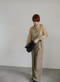 ショートシアーシャツ