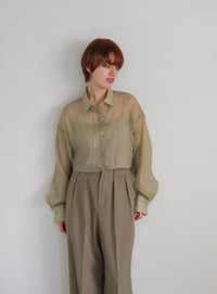 ショートシアーシャツ