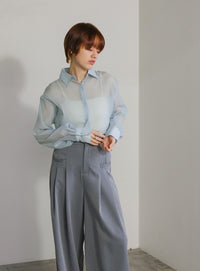 ショートシアーシャツ