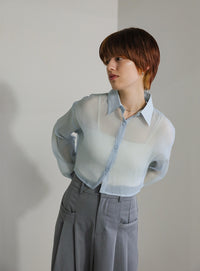 ショートシアーシャツ