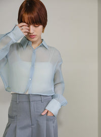 ショートシアーシャツ