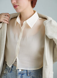 ショートシアーシャツ