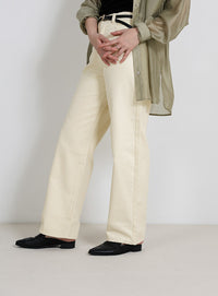 スラブストレートデニムパンツ