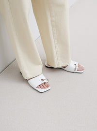 スラブストレートデニムパンツ