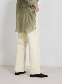 スラブストレートデニムパンツ