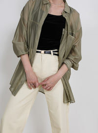 スラブストレートデニムパンツ