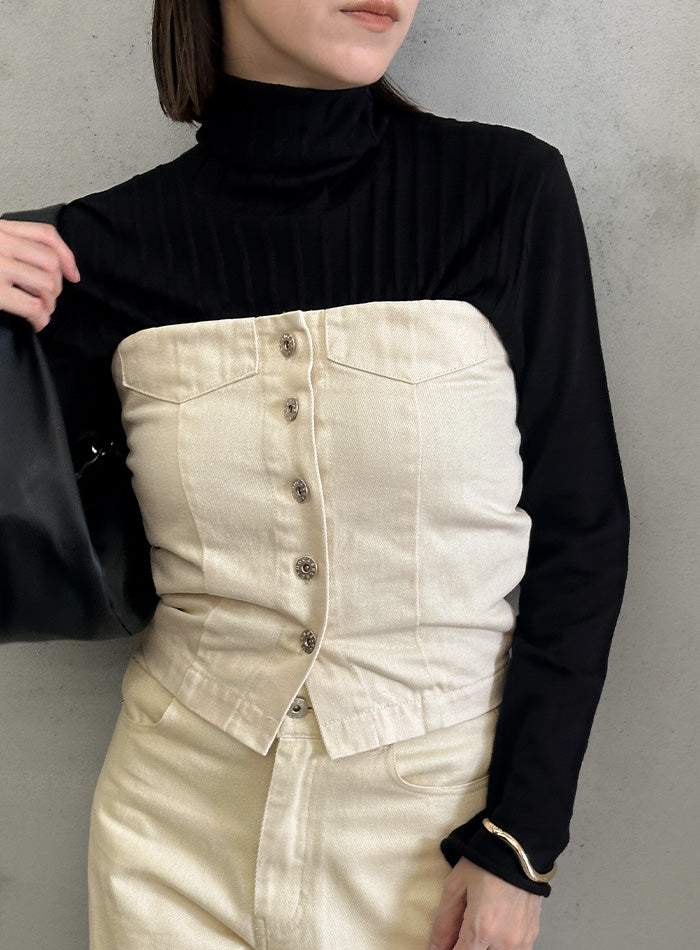 デニムチューブビスチェ【SALE】 – SELECT MOCA