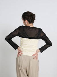 デニムチューブビスチェ