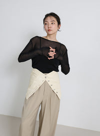 デニムチューブビスチェ