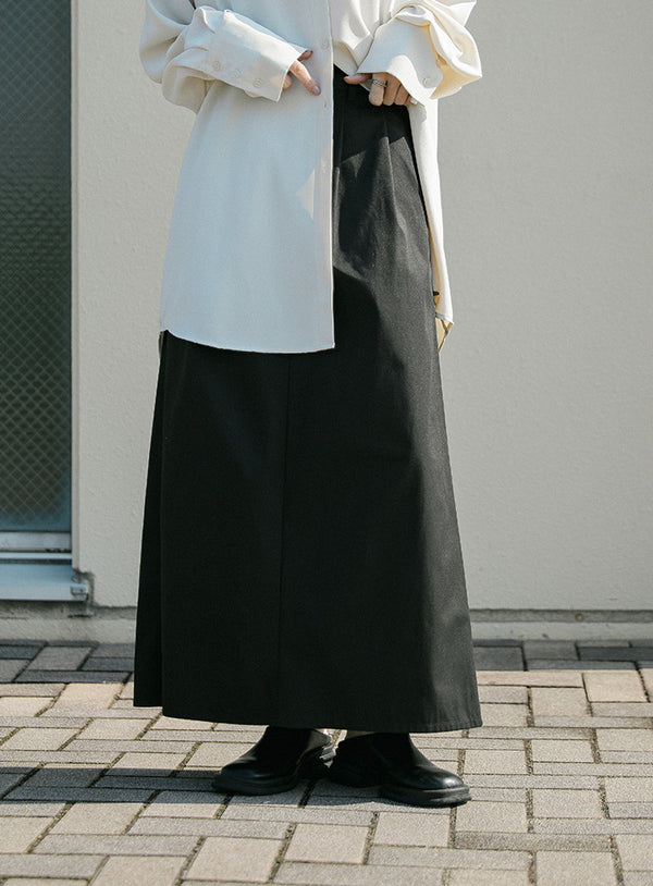 ハイウエストタックAラインスカート