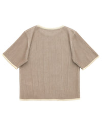 バイカラープレーティングリブニット【SALE】