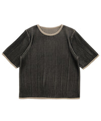 バイカラープレーティングリブニット【SALE】