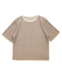 バイカラープレーティングリブニット【SALE】