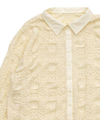 カットレースジャガードシャツ